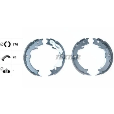 Billede af TEXTAR 91071000 Håndbremseklodser med håndbremsegreb CHEVROLET: Epica Sedan, Lacetti Hatchback