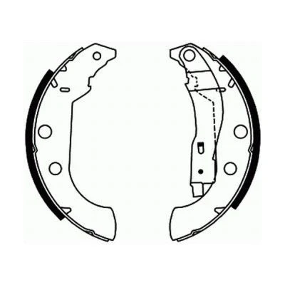 Billede af ABE C0P029ABE Bremsebakker bagaksel 228,6 42 BOSCH PEUGEOT: 306 Hatchback, Stationcar, CITROËN: ZX Hatchback