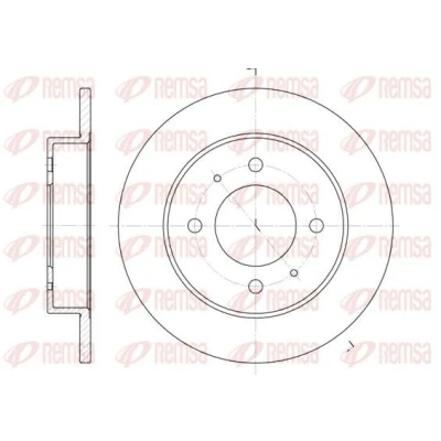Billede af REMSA 6627.00 Bremseskiver bagaksel 258, 258 10 4 fuldstændigt HYUNDAI: Elantra III Hatchback