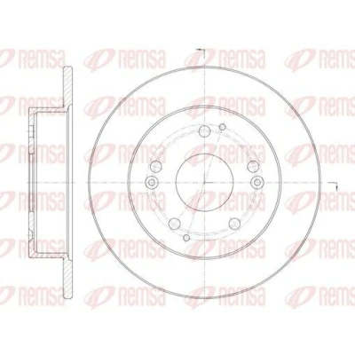 Billede af REMSA 61147.00 Bremseskiver bagaksel 259,6, 259,6 10 5 fuldstændigt HONDA: CIVIC 7 Hatchback