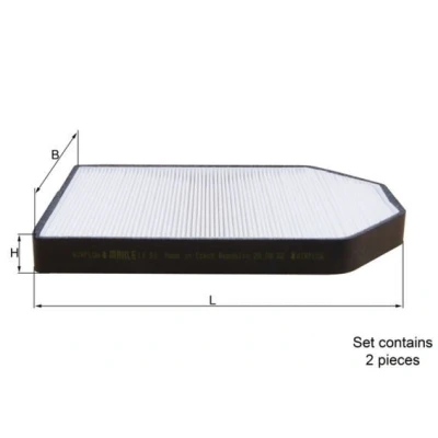 Billede af MAHLE ORIGINAL LA 51/S Kabinefilter Partikelfilter 280,0 203 28,0