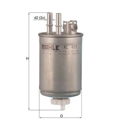 Billede af MAHLE ORIGINAL KL 483 Brændstoffilter Ledningsfilter 10 9,9 FORD: Focus Mk1 Stationcar, Hatchback, Transit Connect Van