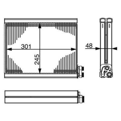 Billede af Fordamper, klimaanlæg MAHLE ORIGINAL AE 71 000S