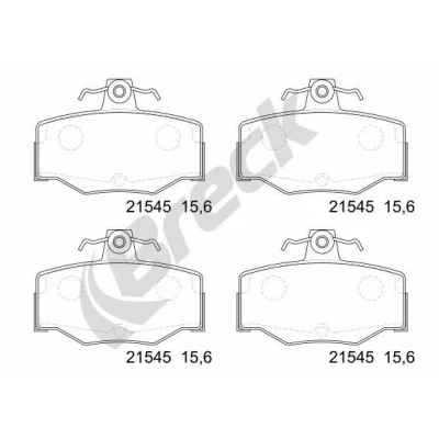 Billede af BRECK 21545 00 704 Bremseklodser Ikke forberedt til slidindikator NISSAN: Almera II Hatchback, 2 Limousine, Primera Sedan