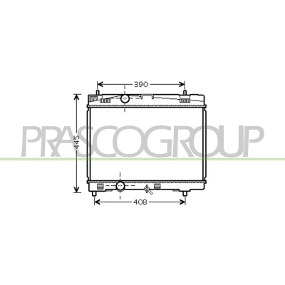 Billede af PRASCO TY325R001 Radiator Aluminium 350mm 478mm 16mm Loddet køleripper TOYOTA: Yaris II Hatchback