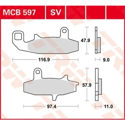 Billede af TRW Sinter Street MCB597SV Bremseklodser