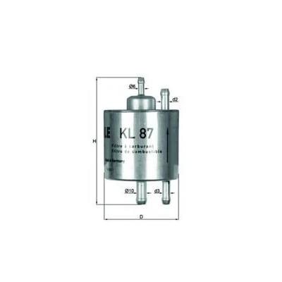 Billede af MAHLE ORIGINAL KL 87 Brændstoffilter Ledningsfilter 8 8,0