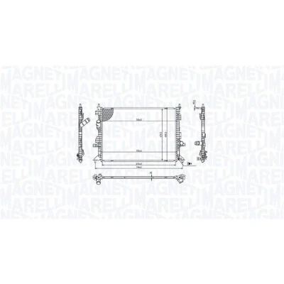 Billede af MAGNETI MARELLI 350213215700 Radiator til køretøjer med manuelt gear 670 470 16 Loddet køleripper