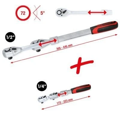 Billede af Omskiftelig skralde KS TOOLS 914.1412