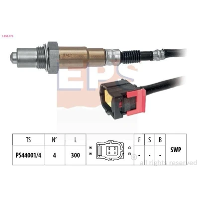 Billede af EPS 1.998.175 Lambdasonde Made in Italy OE Equivalent opvarmet, pladesonde, Gevind, forsmurt MERCEDES BENZ: C klasse T modell, E Sedan