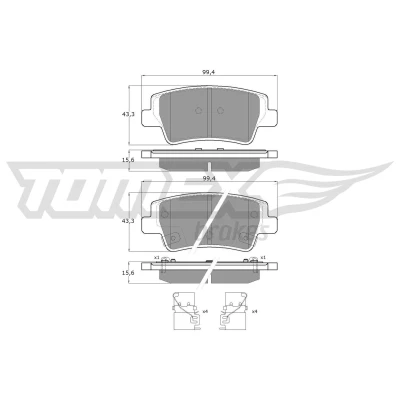 Billede af Bremseklodser TOMEX Brakes TX 60 38