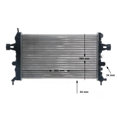 Billede af MAHLE ORIGINAL CR 574 000S Radiator til køretøjer med/uden klimaanlæg 602 360 34 Mekanisk fuget køleripper OPEL: Astra G Caravan, CC