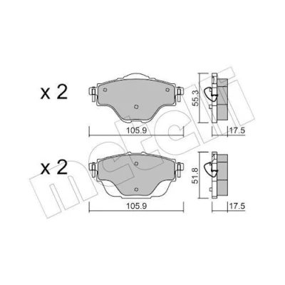 Billede af Bremseklodser METELLI 22 0988 0