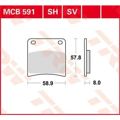 Billede af TRW Sinter Street MCB591SV Bremseklodser