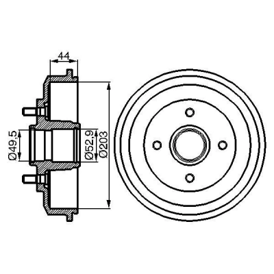 Billede af BOSCH 0 986 477 102 Bremsetromler 243 bagaksel