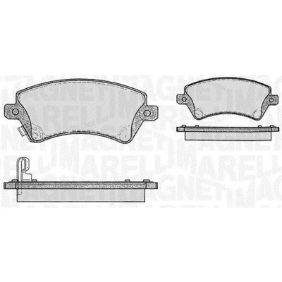 Billede af MAGNETI MARELLI 363916060408 Bremseklodser med akustisk advarsel for slid TOYOTA: Corolla IX Hatchback, Station Wagon, Sedan