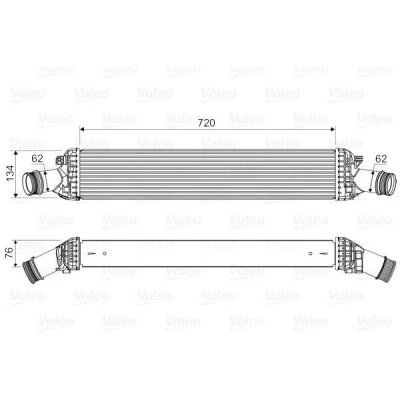 Billede af VALEO 818654 Intercooler uden EGR ventil AUDI: A4 B8 Avant, Sedan