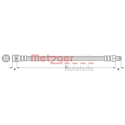 Billede af METZGER 4110992 Bremseslange 475
