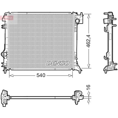 Billede af DENSO DRM46062 Radiator 540 488 16 NISSAN: Qashqai 2