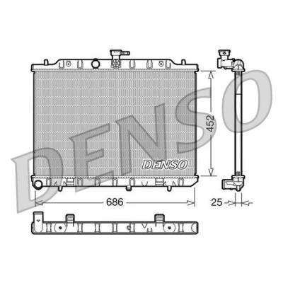 Billede af DENSO DRM46007 Radiator Aluminium 452 686 25