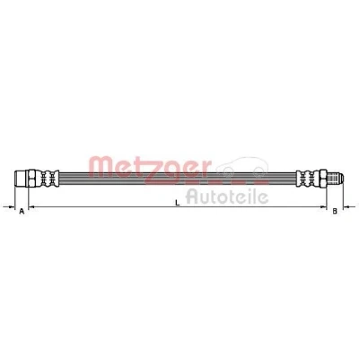 Billede af METZGER 4110791 Bremseslange 303 VOLVO: V70 2, S60 I