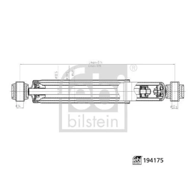 Billede af FEBI BILSTEIN 194175 støddæmper Bagaksel venstre, højre Olietryk 514mm 319mm Teleskop MERCEDES BENZ: T1 Ladvogn/Chassis
