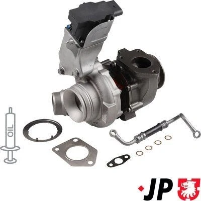 Billede af JP GROUP 1417800610 Turbolader inkl. pakningssæt, med olietilløbs slange BMW: 3 Touring, 1 Hatchback