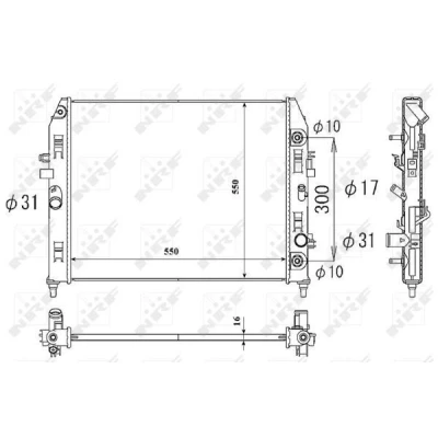 Billede af NRF 53851 Radiator Aluminium 550 428 16 Loddet køleripper