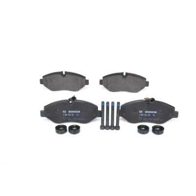 Billede af BOSCH 0 986 494 334 Bremseklodser Low Metallic med indbygget slidsensor monteringsvejledning, anti knirke plade, skruer