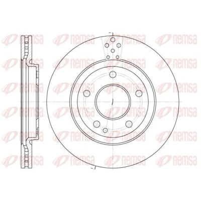 Billede af REMSA 6748.10 Bremseskiver foraksel 270, 270 22 5 ventileret VOLVO: V70 2, S80 I, MERCEDES BENZ: Vaneo