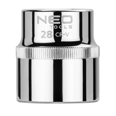 Billede af NEO TOOLS 08 028 Skraldenøgleindsats (Hexagon) 1/2 3124 28 mm Krom vanadium stål SuperLock