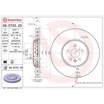 Billede af Bremseskive BREMBO 09.D722.23
