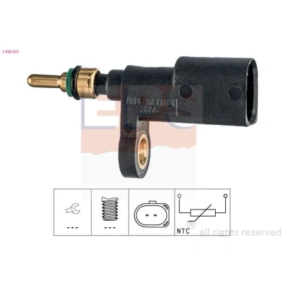 Billede af EPS 1.830.355 Kølevæsketemperatur Sensor Made in Italy OE Equivalent sort SKODA: Octavia 3 Schrägheck, II Hatchback, Fabia 2