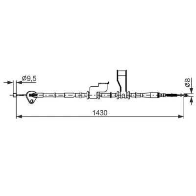 Billede af BOSCH 1 987 482 835 Håndbremsekabel 1430, 1234 HYUNDAI: i10 I