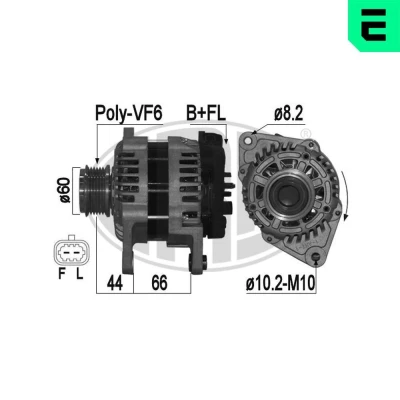 Billede af ERA 209388A Generator 14V 100A OPEL: Astra J Sports Tourer, Hatchback