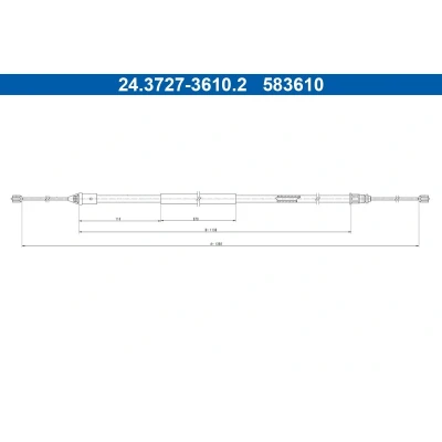 Billede af ATE 24.3727 3610.2 Håndbremsekabel 1392mm RENAULT: TWINGO 2