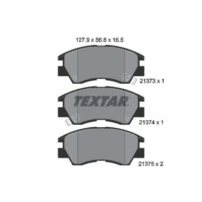 Billede af TEXTAR 2137301 Bremseklodser med akustisk advarsel for slid MITSUBISHI: L300 / Delica III Bus, PAJERO 1, 1 Canvas Top