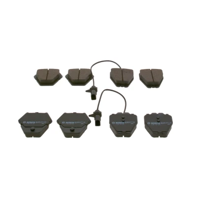 Billede af BOSCH 0 986 424 690 Bremseklodser Low Metallic med indbygget slidsensor anti knirke plade AUDI: A4 B5 Sedan, A6 C5 Avant, Avant