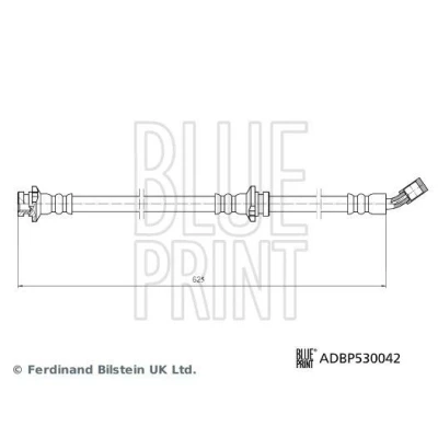 Billede af BLUE PRINT ADBP530042 Bremseslange venstre foraksel 625 NISSAN: Qashqai 2