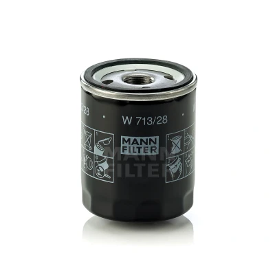 Billede af MANN filter W 713/28 Oliefilter 13/16 16 UN med en returløbs stop ventil Påskruet LAND ROVER: Freelander I SUV, Discovery 1, MG: MGF Cabriolet