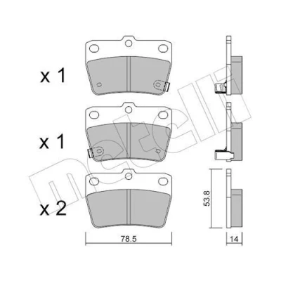 Billede af Bremseklodser METELLI 22 0431 0