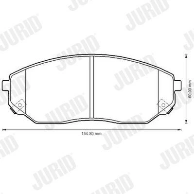 Billede af JURID 572511J Bremseklodser med akustisk advarsel for slid uden tilbehør KIA: SORENTO 1