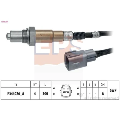 Billede af EPS 1.998.294 Lambdasonde Made in Italy OE Equivalent opvarmet, pladesonde, Gevind, forsmurt TOYOTA: Aygo, Yaris II Hatchback, III Hatchback