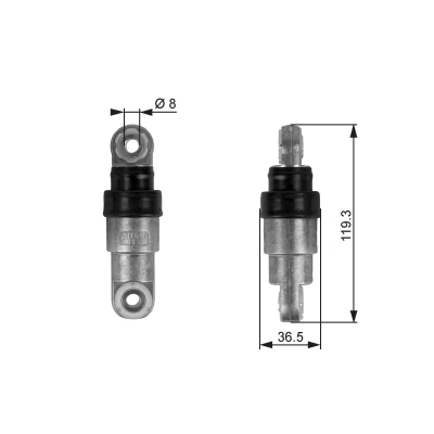 Billede af GATES FleetRunner Micro V Kit T38218 Svingningsdæmper, kilerem