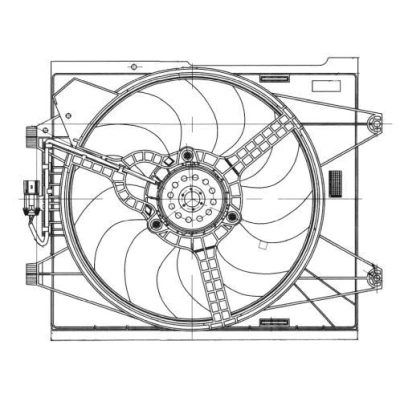 Billede af NRF 47655 Køleventilator 405 12 200 med kølerventilatorramme (karm) FIAT: 500 Hatchback, C Cabriolet