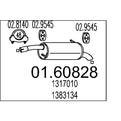 Billede af MTS 01.60828 Lydpotte 830 FORD: FIESTA 5