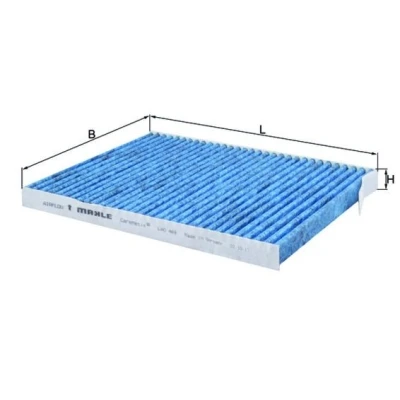 Billede af MAHLE ORIGINAL LAO 469 Kabinefilter Aktivkulfilter, med antiallergisk virkning, antibakteriel virkning 248,0 181 20,0 CST4624