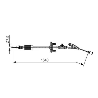 Billede af BOSCH 1 987 482 798 Håndbremsekabel 1640 PEUGEOT: 3008 I