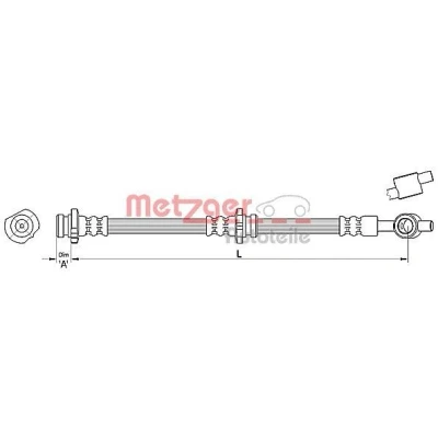 Billede af METZGER 4110387 Bremseslange 475