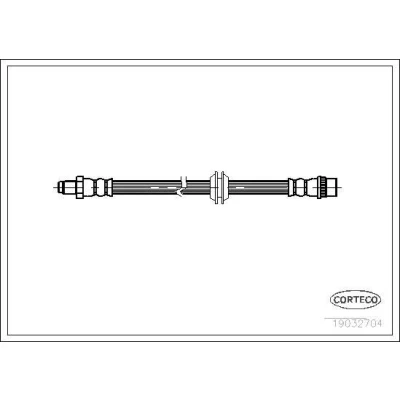 Billede af CORTECO 19032704 Bremseslange bagaksel 556 M10X1